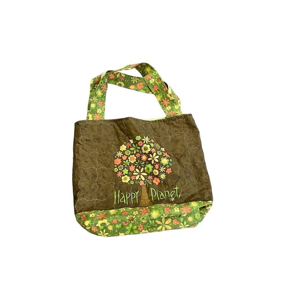 “Happy Planet” handmade / homemade open top tote‎